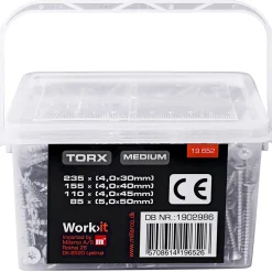 Online Work>it SKRUEBOKS TORX - MEDIUM SKRUE-/BITSSÆT 585 STK