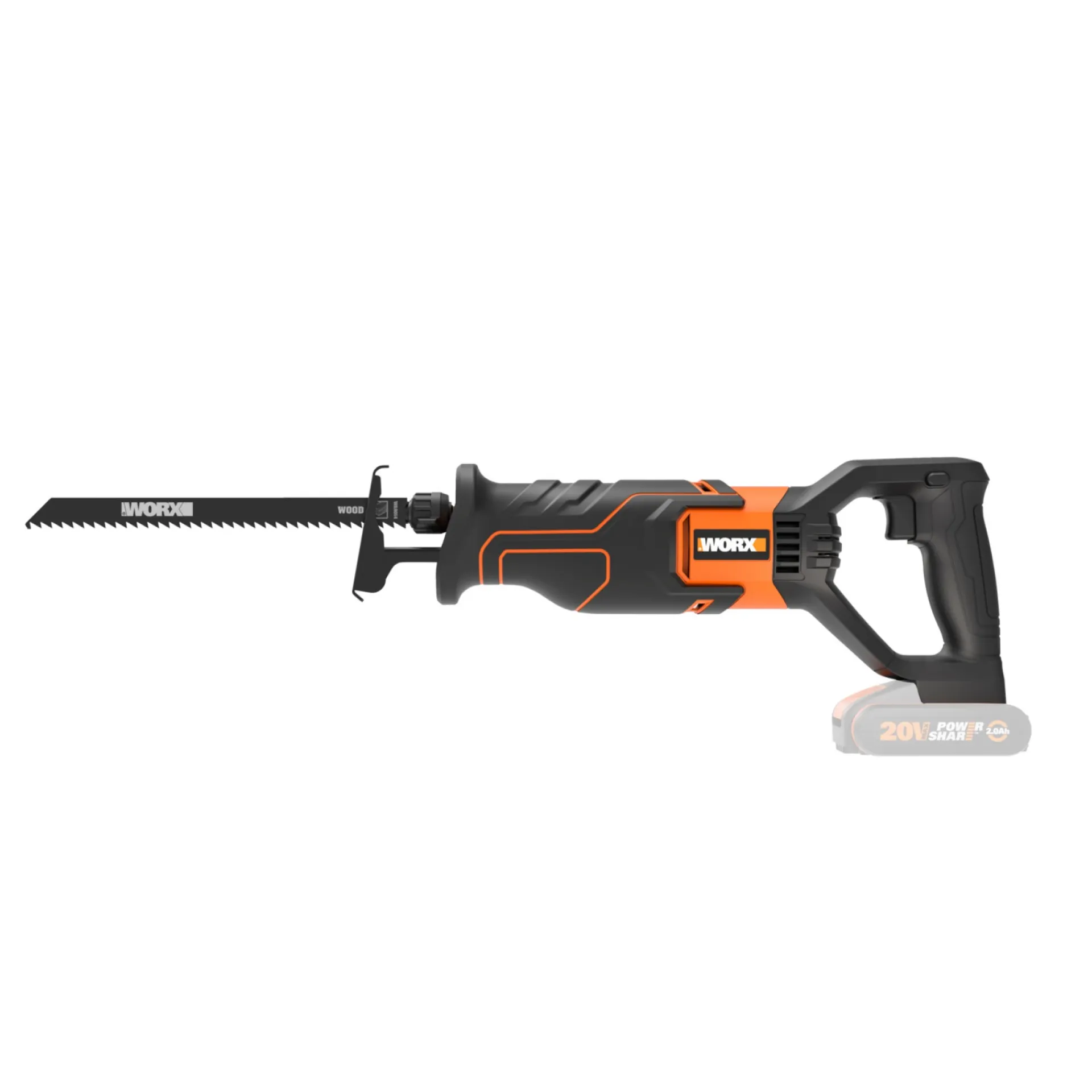 Outlet Worx POWERSHARE WX500.9 BAJONETSAV AKKU 20V UDEN BATTERI OG LADER