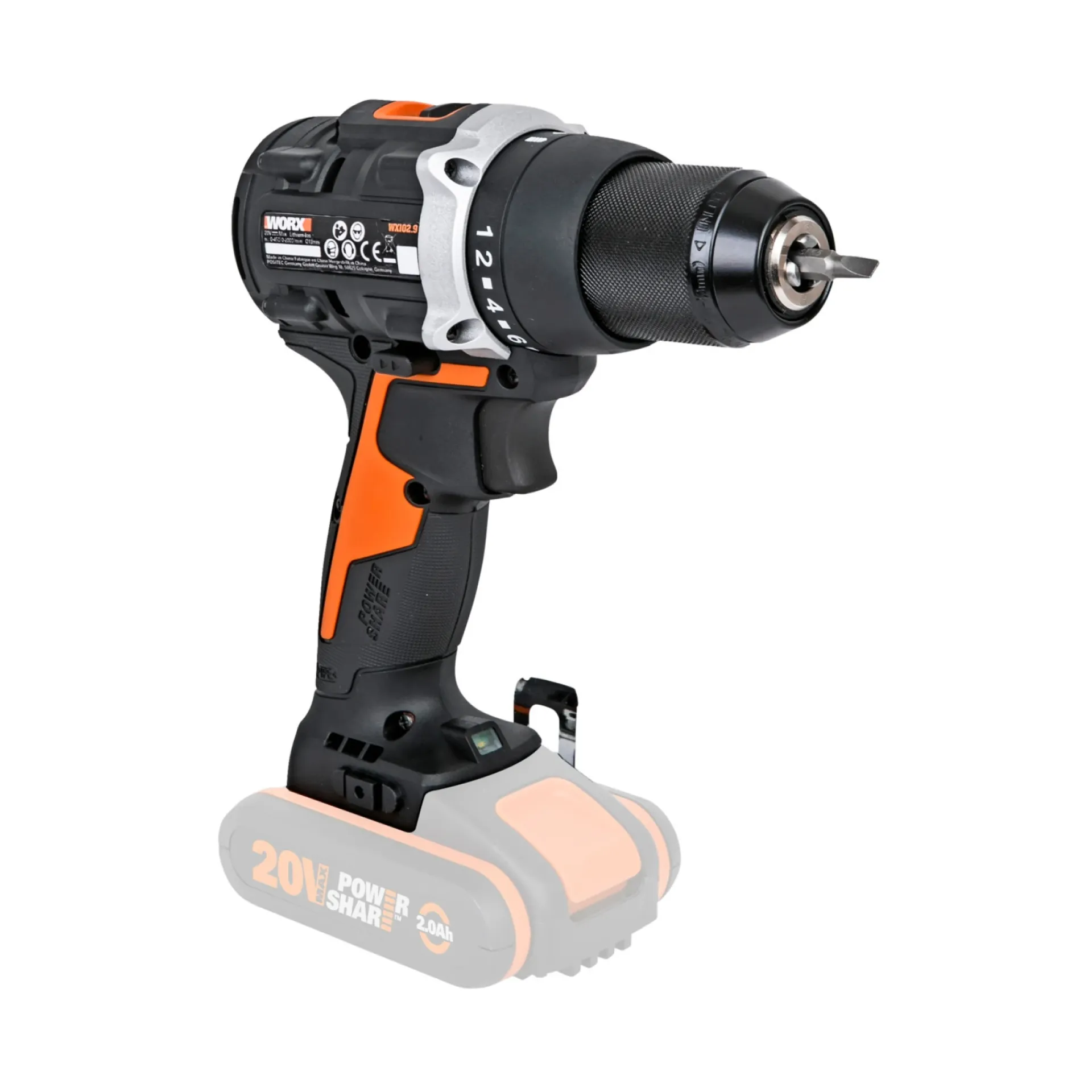 Outlet Worx WX102.9 SKRUEMASKINE AKKU UDEN BATTERI OG LADER