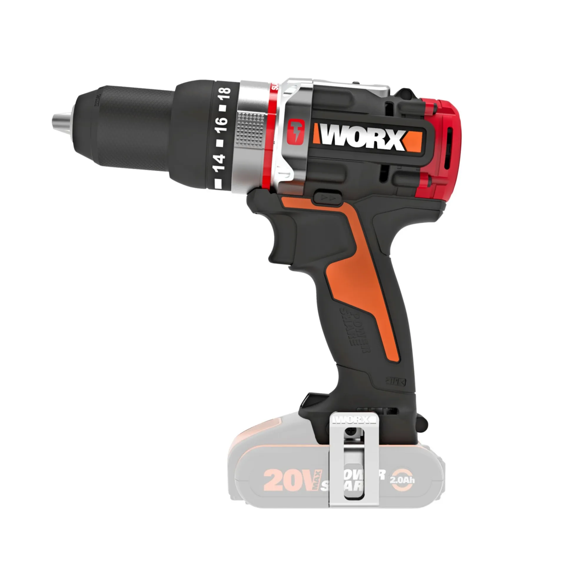 New Worx WX354.9 SLAGBORE-/SKRUEMASKINE AKKU UDEN BATTERI OG LADER