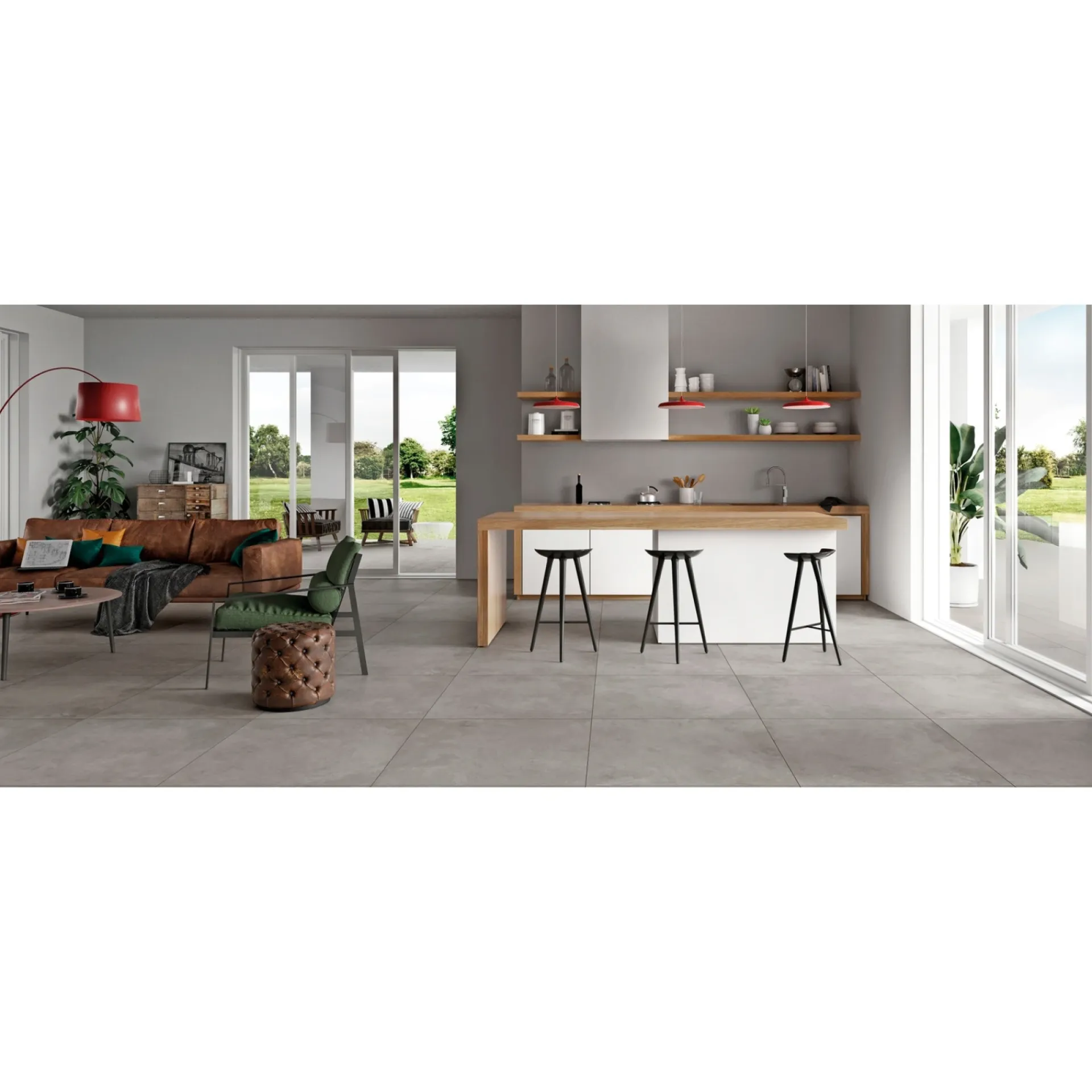 Discount XL-BYG CONTEMPORARY GREY SOKKELFLISE 7X60 GRÅ