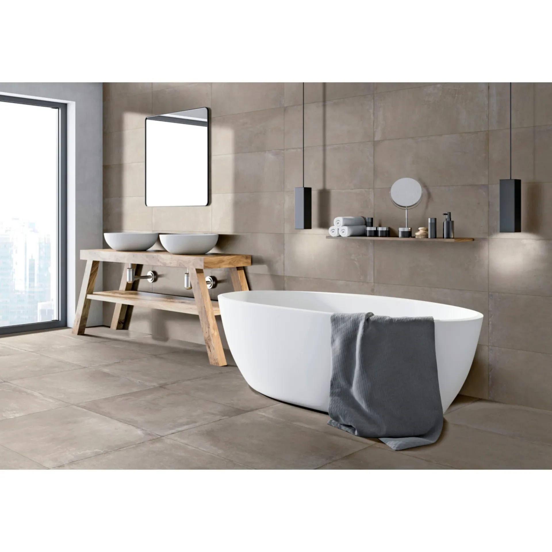 New XL-BYG GARE SAND GULVFLISE 81X81 BEIGE