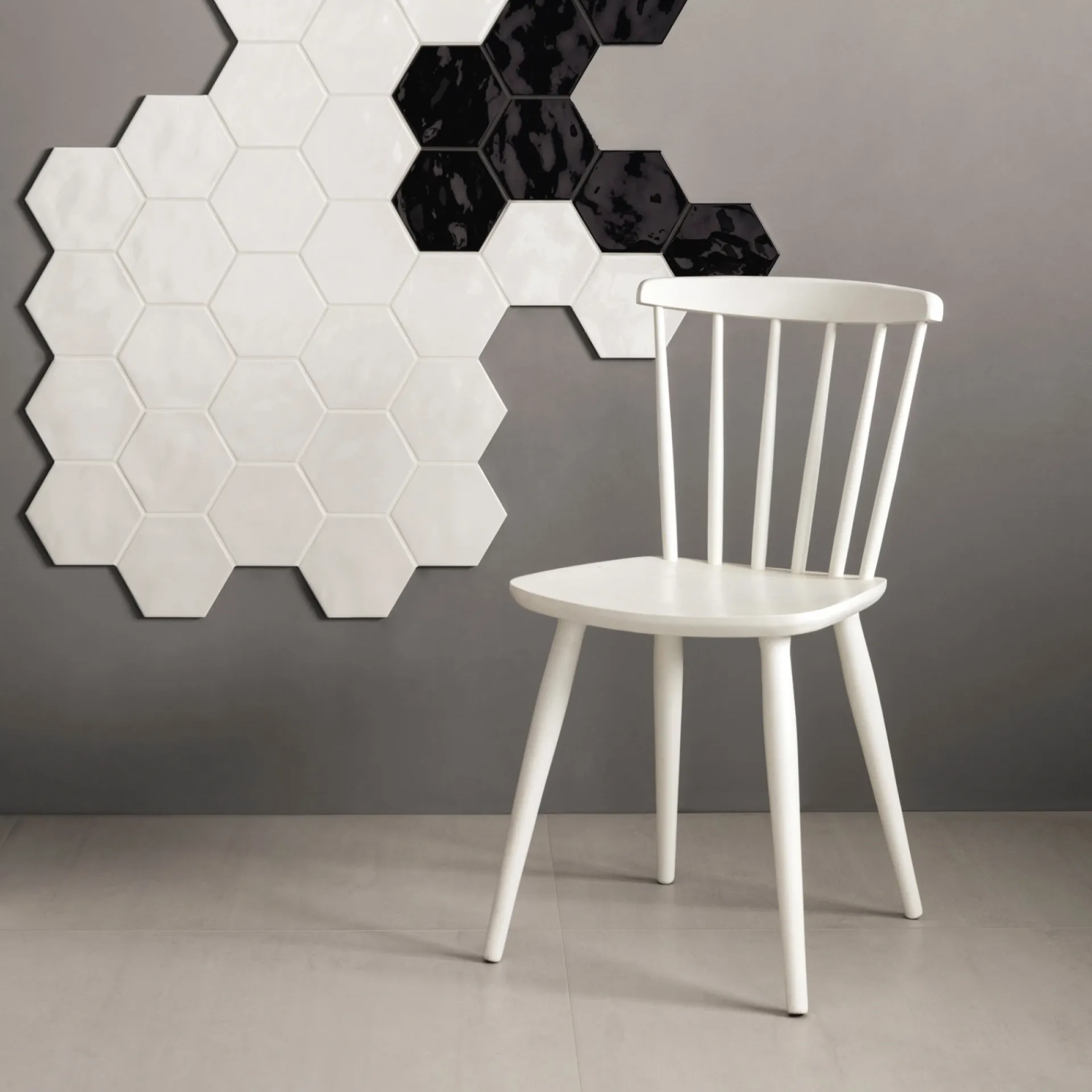 Outlet XL-BYG HEXA LEMON SORBET GLOSSY VÆGFLISE 15X17,3 HVID
