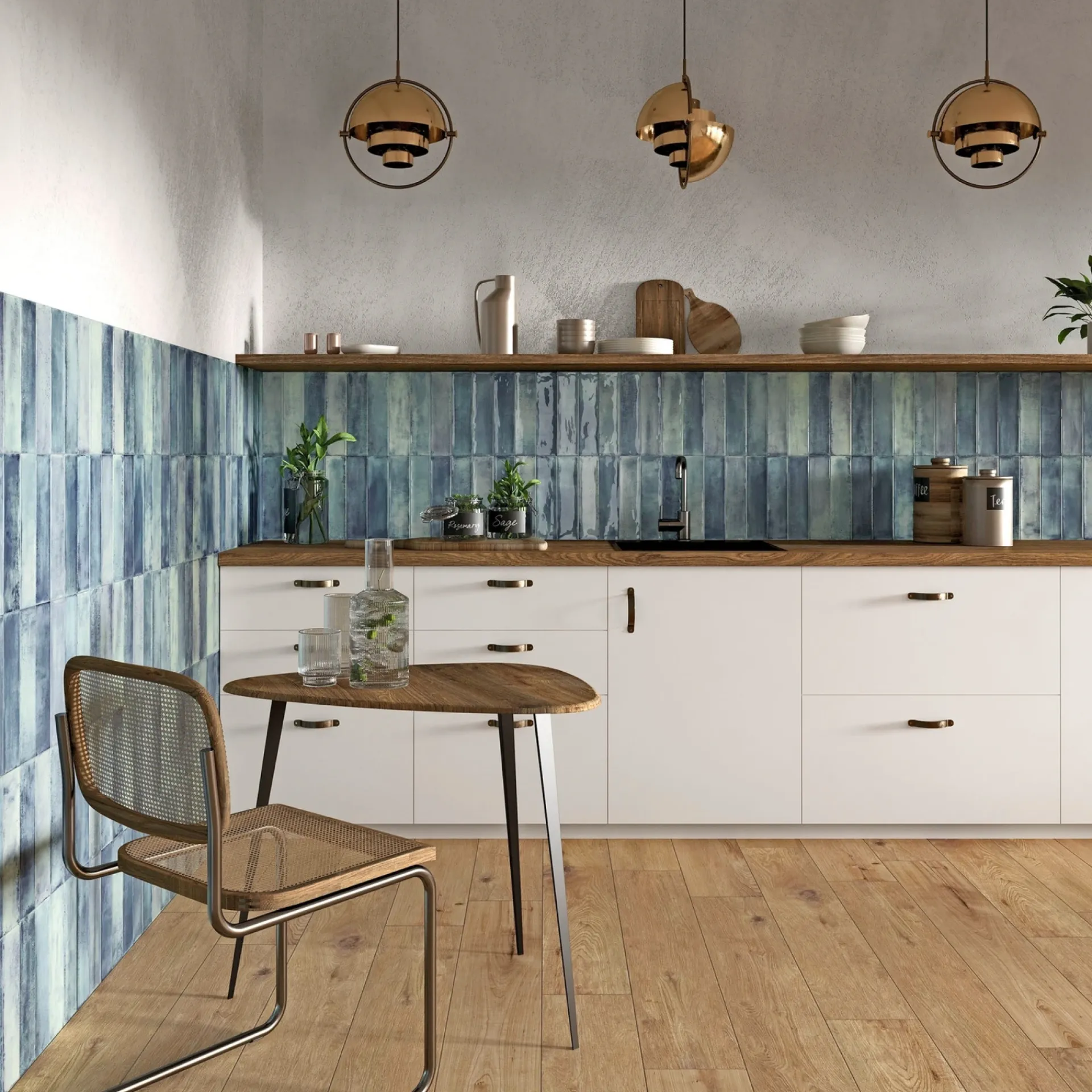 Clearance XL-BYG LIVING BLUE VÆGFLISE 31X62 BLÅ