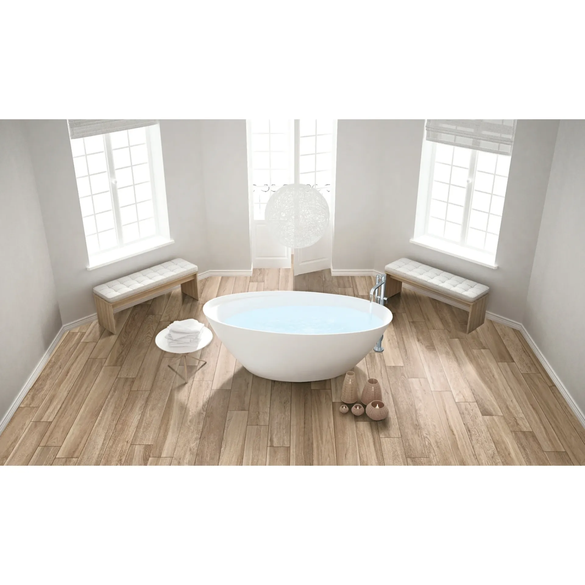 New XL-BYG NODI LIBECCIO TRÆLOOK GULVFLISE 20X120 NATUR EG