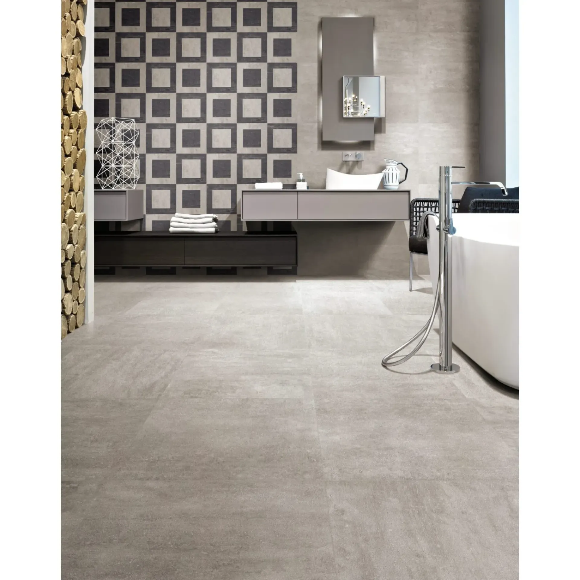 Outlet XL-BYG ON SQUARE CEMENTO GULVFLISE 80X80 LYS GRÅ